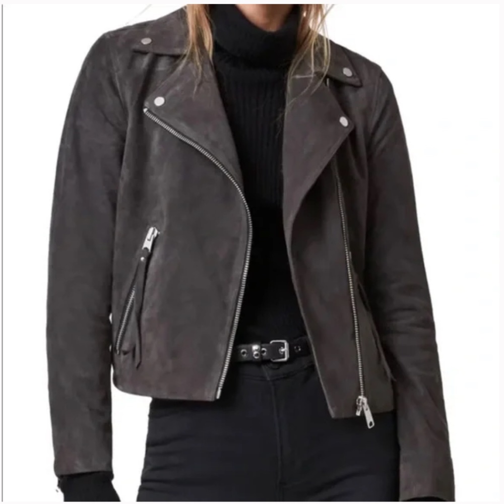 Allsaints Dalby Suede Biker Moto Jacker